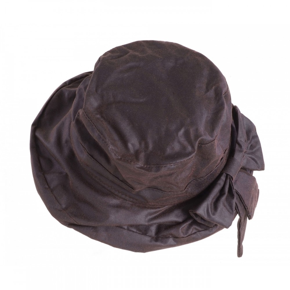 Chapeau de pluie en coton enduit pour femme